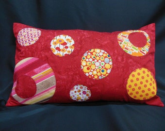 Pillow cover collection "lemonade", rectangle, circle Appliqué (C313R)