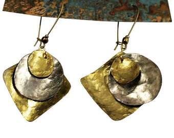 Handcrafted Hammered Copper Earrings