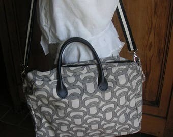 WE bag cotton canvas with handles and shoulder strap
