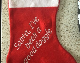 Personalised dog christmas stocking, doggy stocking, dog Christmas sack
