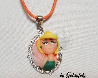 Tinkerbell Kawaii polymer clay necklace