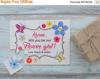 LATE SHIP SALE Flower Girl Puzzle, Will You Be Our Flower Girl Personalized Proposal Puzzle, Flower Girl Proposal, Asking Flower Girl, Flowe