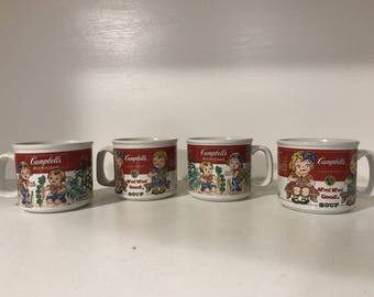 Set of 4 Vintage Campbell's Soup Mugs by Westwood
