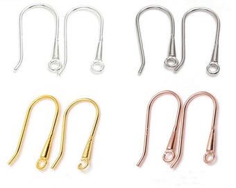 Sterling Silver Hook Wire With Jumpring Pack of 2