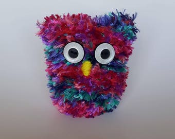 Create Your Own - adorable, hand-knit, stuffed owl (size medium)