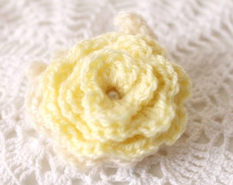 Flower brooch women jewelry Yellow brooch pin Brooch flower Gift women brooch crochet Granddaughter from granny Gift women Gift mom #SvB