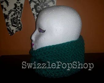 READY TO SHIP teal cowl