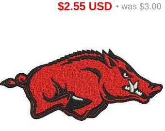 Sale 15% Arkansas Razorbacks logo embroidery design / embroidery designs / INSTANT download machine embroidery pattern