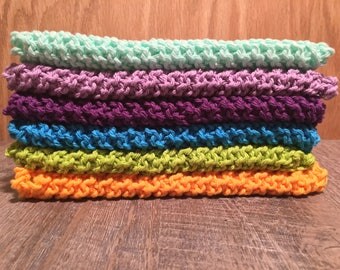 Knitted Dish Cloths - Set of 2