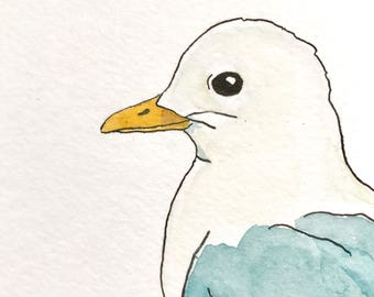 Seagull - original water color and ink