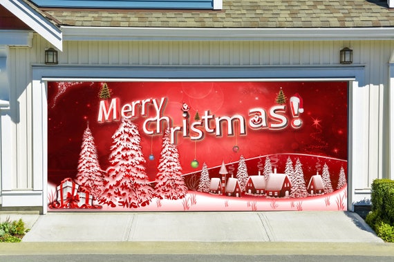 Items similar to Merry Christmas Sign, Christmas Double Garage Door