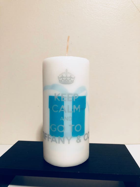 Fashion candle Tiffany inspired candle Wedding decor