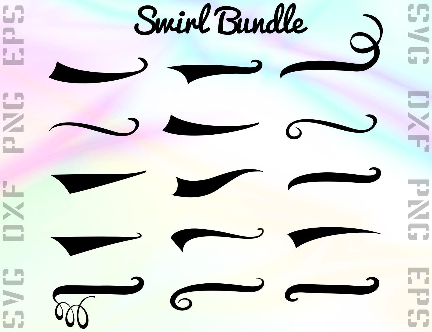 Swirl SVG Files Swoosh Clipart Swoosh Cricut Files Swirl
