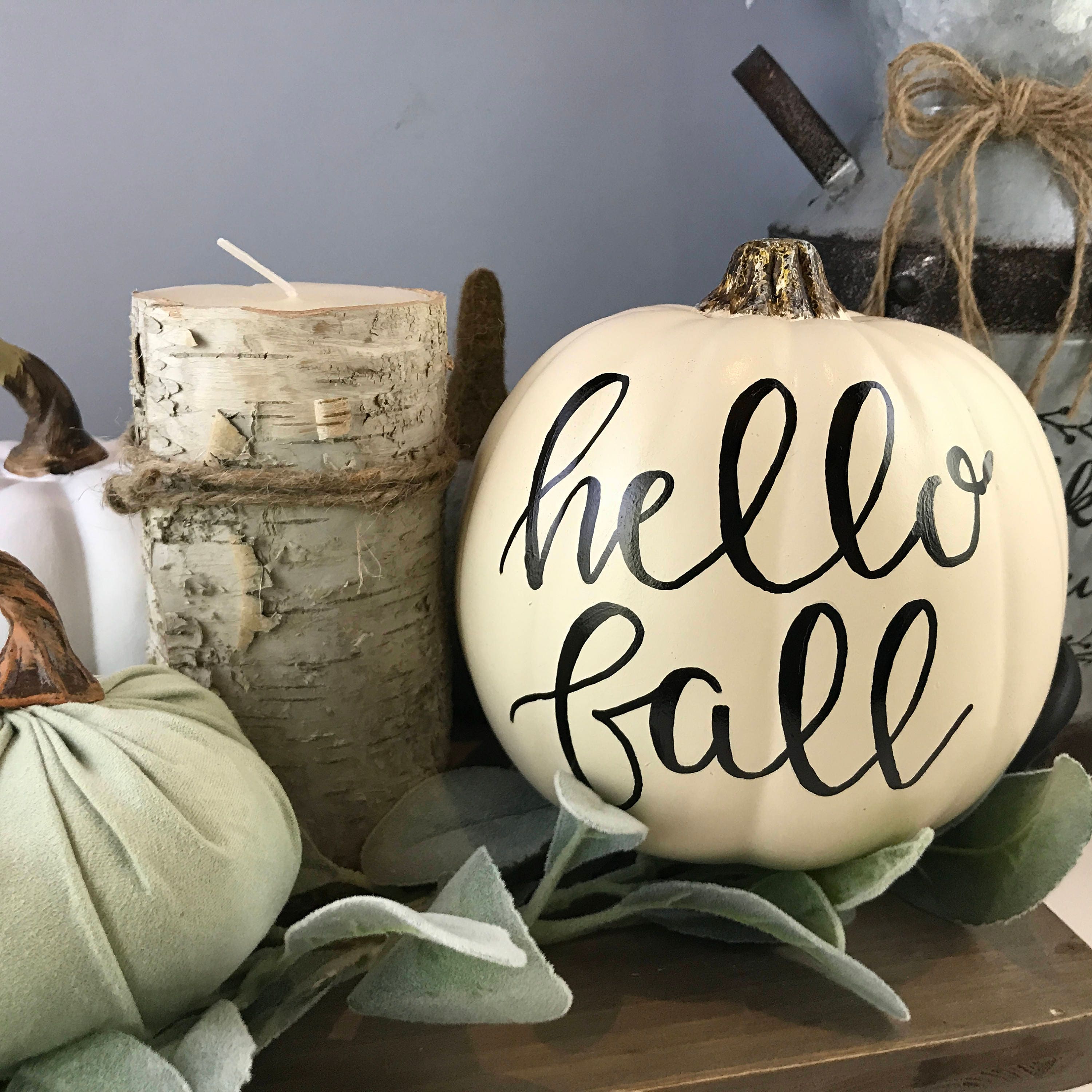 Hello Fall Pumpkin Fall Decor