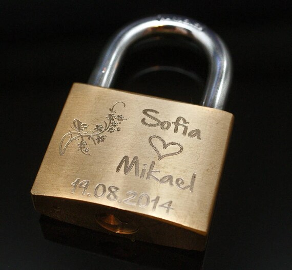 Engraved lock // Love padlock // Custom Lock // Love Padlock