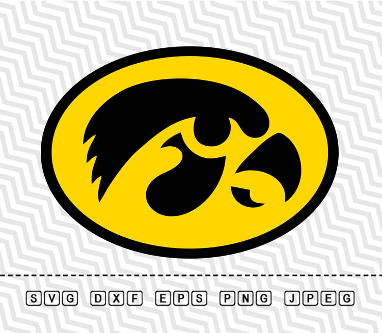 SVG Iowa Hawkeyes Logo Vector Layered Cut File Silhouette