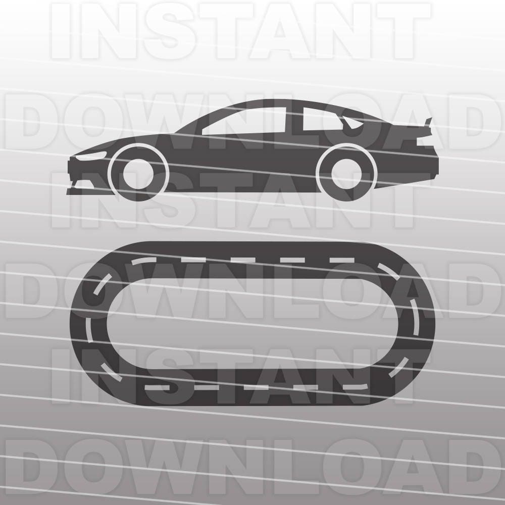 Race Car SVG Race Track SVG File Cutting Template-Clip Art