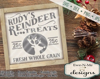Reindeer SVG - Christmas Reindeer svg - Rudolph svg - Commercial Use svg - Christmas svg files for cricut - cut files - svg, dfx, png, jpg