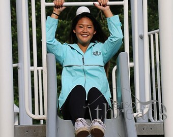 Monogrammed Women's Rain Jacket, Charles River Jacket, Monogram Raincoat, New Englander Rain Jacket, Personalized Jacket