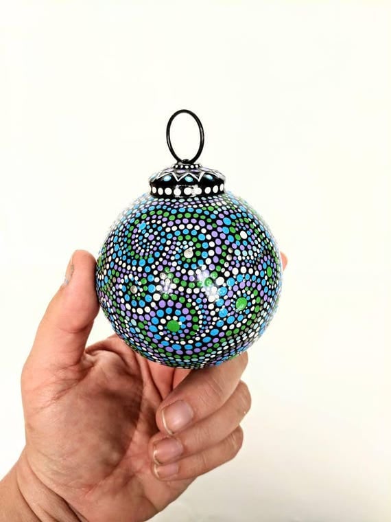 Christmas ornaments Hand painted glass ornaments