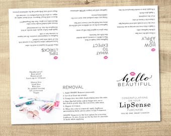 LipSense foldable brochure - how to apply - what to expect - lipsense tips and tricks - printable welcome LipSense file - INSTANT DOWNLOAD