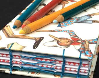 pinocchio, baby memory book,vintage,small photo album, cute blank notebook, cute journal diary, cute sketchbook, journal for her, photoalbum