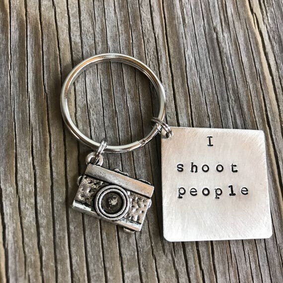 Ready to ship hand stamped square key chain nickel silver