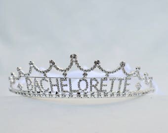Bachelorette Rhinestone Tiara / Bachelorette Party Tiara / Bachelorette Tiara / Bridal Shower Tiara