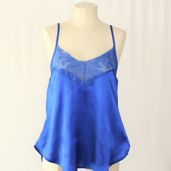 Royal Blue NIghtie Babydoll Satin Mini Nightgown