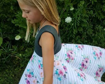 Summer Knit Dress ~ Scoop Back and Flowing Skirt
