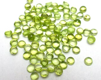 Peridot 3mm Round Cabochon Calibrated Loose Gemstone AAA Grade Acid Apple Granny Green August Birthstone Stacking Rings Ring ONE