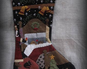 Visions of Sugar Plums Stocking FINISHED PIECE by cheswickcompany
