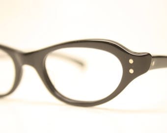 Unused Black Vintage Cat eye glasses cat eye frames NOS