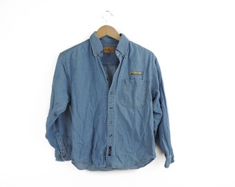 Vintage Purdue University Jean Button Down Shirt // Size XS