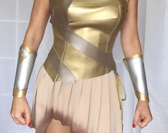 Gal Gadot Wonder Woman Costume Warrior Custom Made Sizes XS-L
