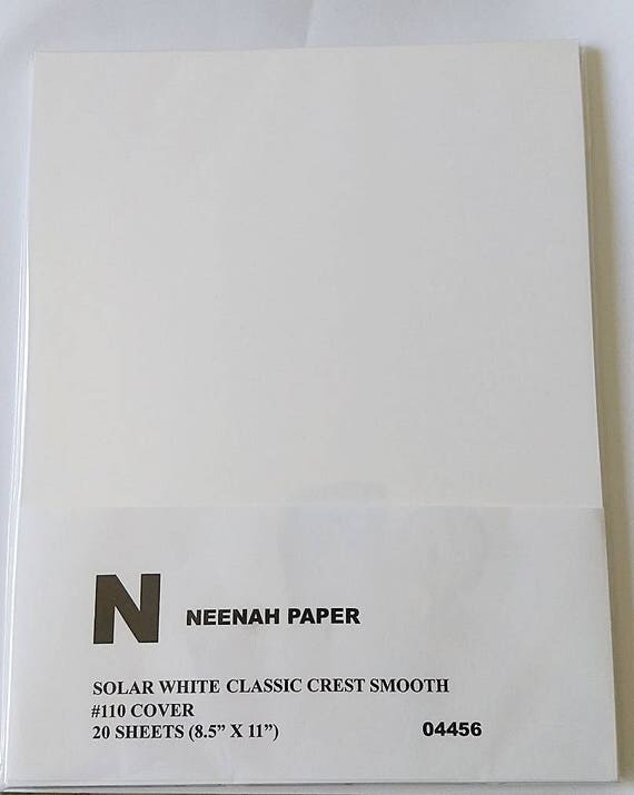 Neenah Cardstock Solar White Classic Crest Smooth Cover 110