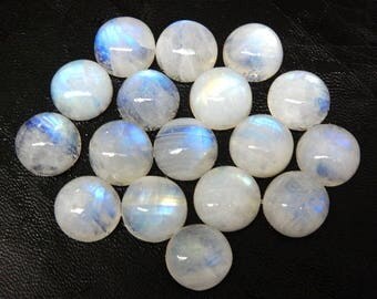 Rainbow Moonstone 15x15MM Gemstone Cabochon AAA Quality Green Fire Wholesale Price -20Pc