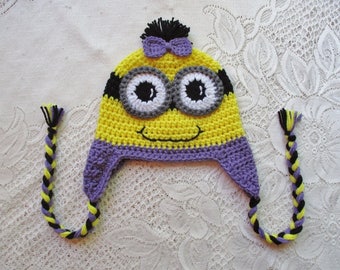 crochet purple minion hat crochet purple minion hat