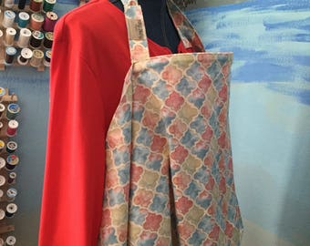Breastfeeding nursing cover up apron like hooter hider pastel print