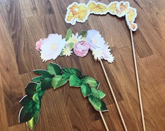 Photo Props: Snapchat Crown Filter Inspired 3 Pcs Set - party wedding birthday engagement twitter instagram app icon stick snap chat