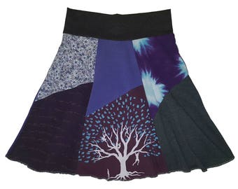 Upcycled Skirt Women's Small Medium Size 4 6 8 Hippie Skirt Recycled Skirt Repurposed Skirt Twinkle Skirts Twinklewear