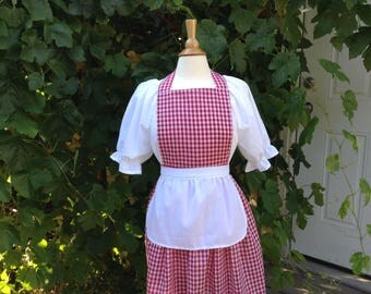 Little Red Riding hood costume fairy tale apron costume aprons women's costume Halloween costume, red cape