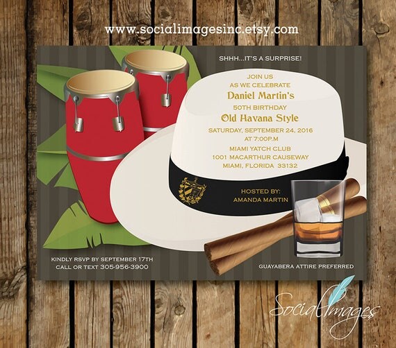 HAVANA NIGHTS Party Invitation Qty. 25100 // Pricing includes