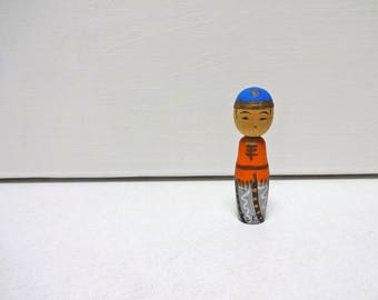 2in Vintage Japanese Miniature Wood KOKESHI Doll