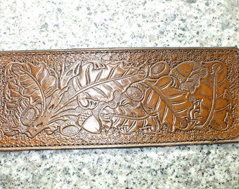 personalized oak leaves wallet / billfold ( I ship the same day as you order ) (166)