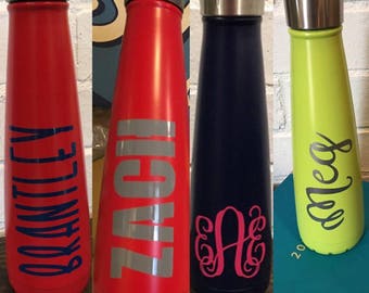 Swell bottle decal - swell decal - swell monogram - swell name decal - sip by swell bottle - swell bottle