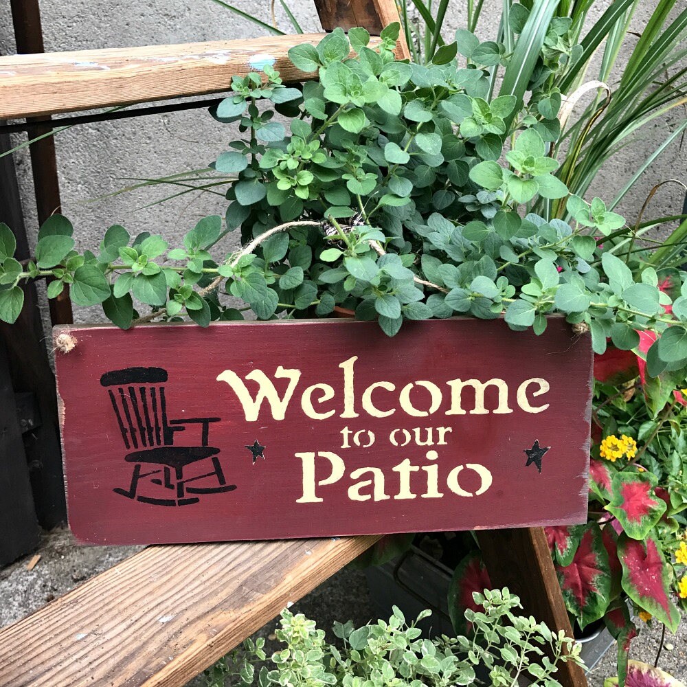 Wooden Patio Sign to our Patio Wood Sign Saying