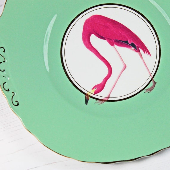 Fancy Flamingo Cake Plate
