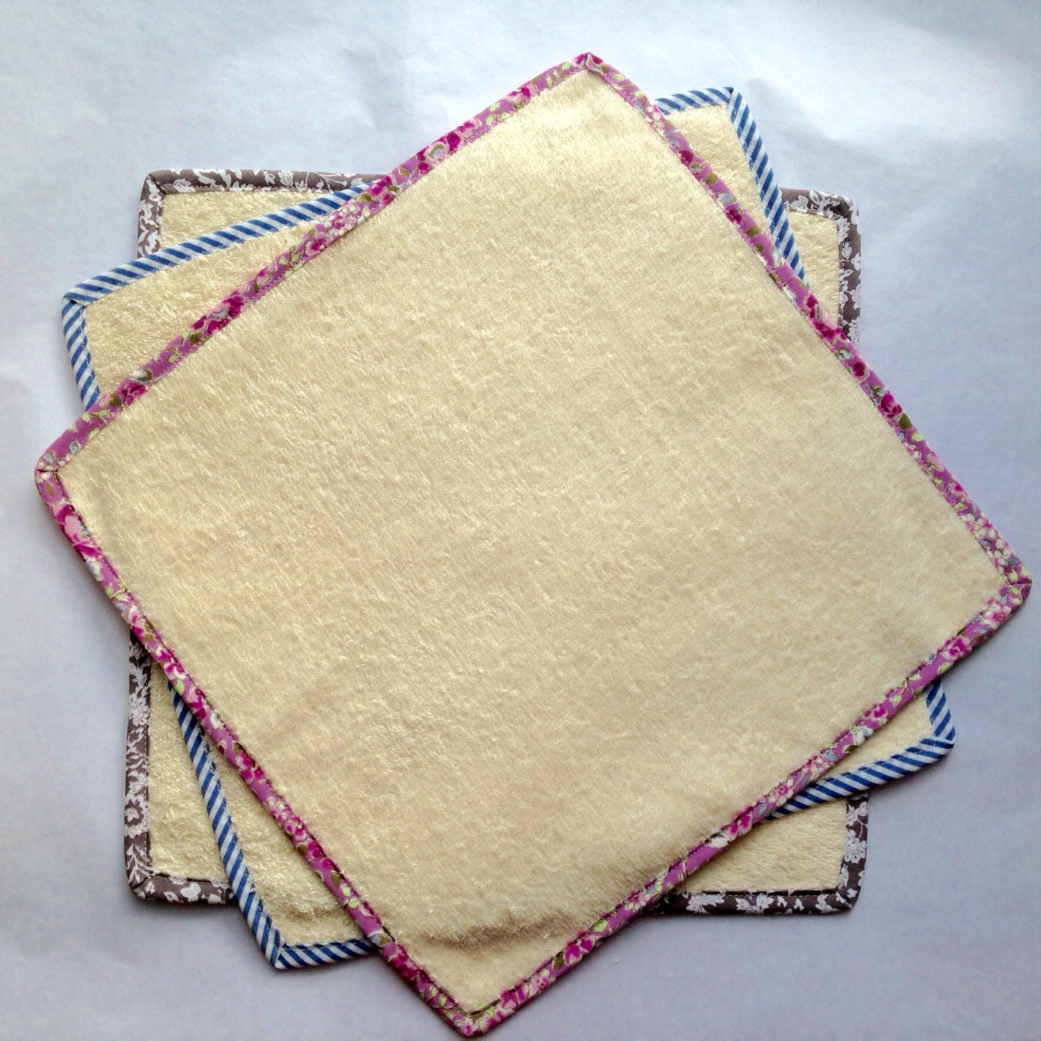 Wash Cloth SMALL Unbleached Organic Cotton Towelling