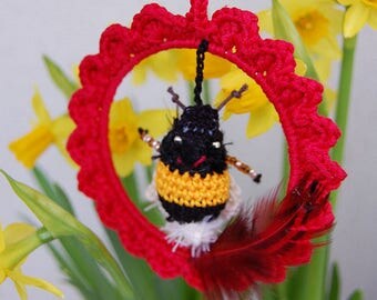 Frame spring Leon bumble bee - garden Decoration, balcony, window
